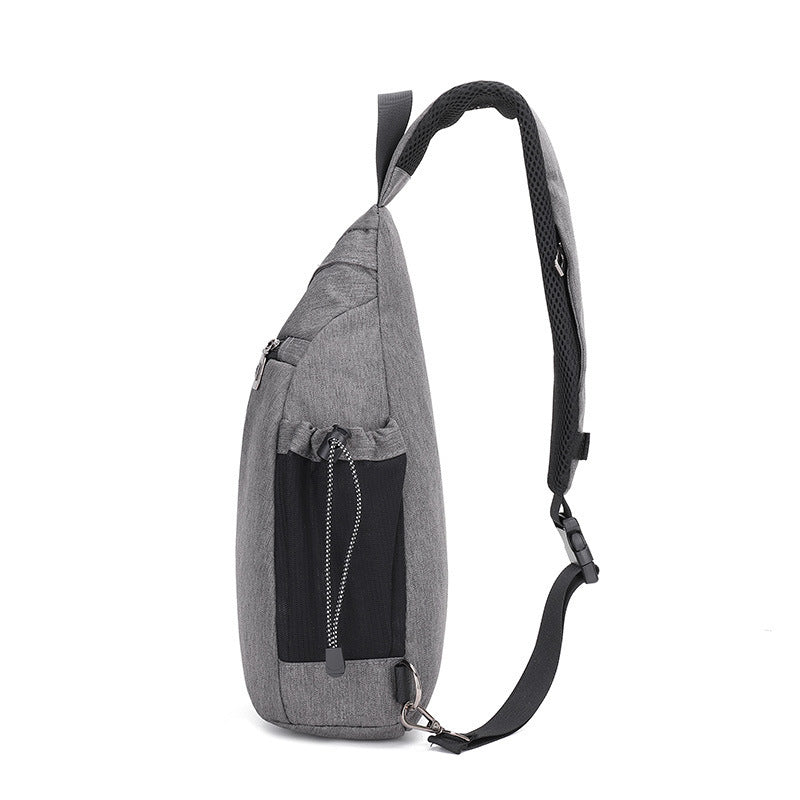 New mens close-fitting simple chest bag, leisure sports digital storage bag, multi-function messenger bag, one dropshipping - Enfance-Heureuse