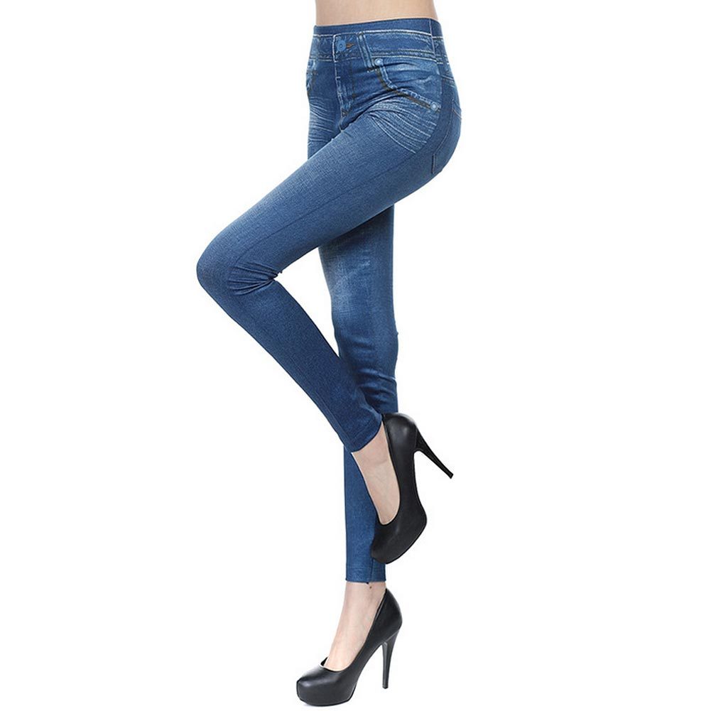 High Waisted Jeggings - Denim Leggings - Enfance-Heureuse