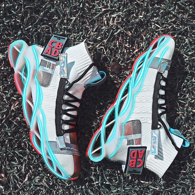 Good Quality Hollow Cushioning Damping Sport Shoes Mens Athletic Jogging Sneakers - Enfance-Heureuse