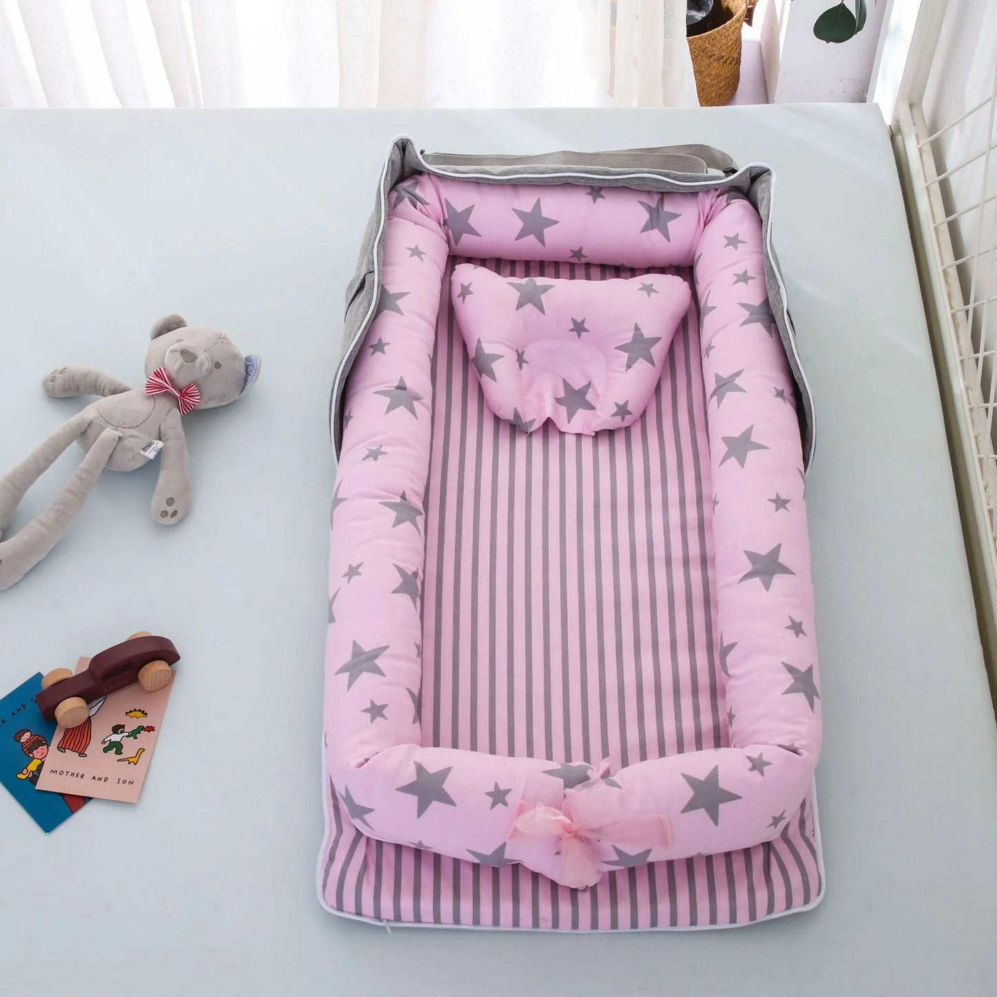 Lit bébé pliable, - Enfance-Heureuse