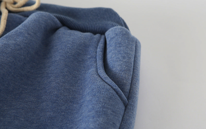 Lamb velvet padded sweatpants - Enfance-Heureuse