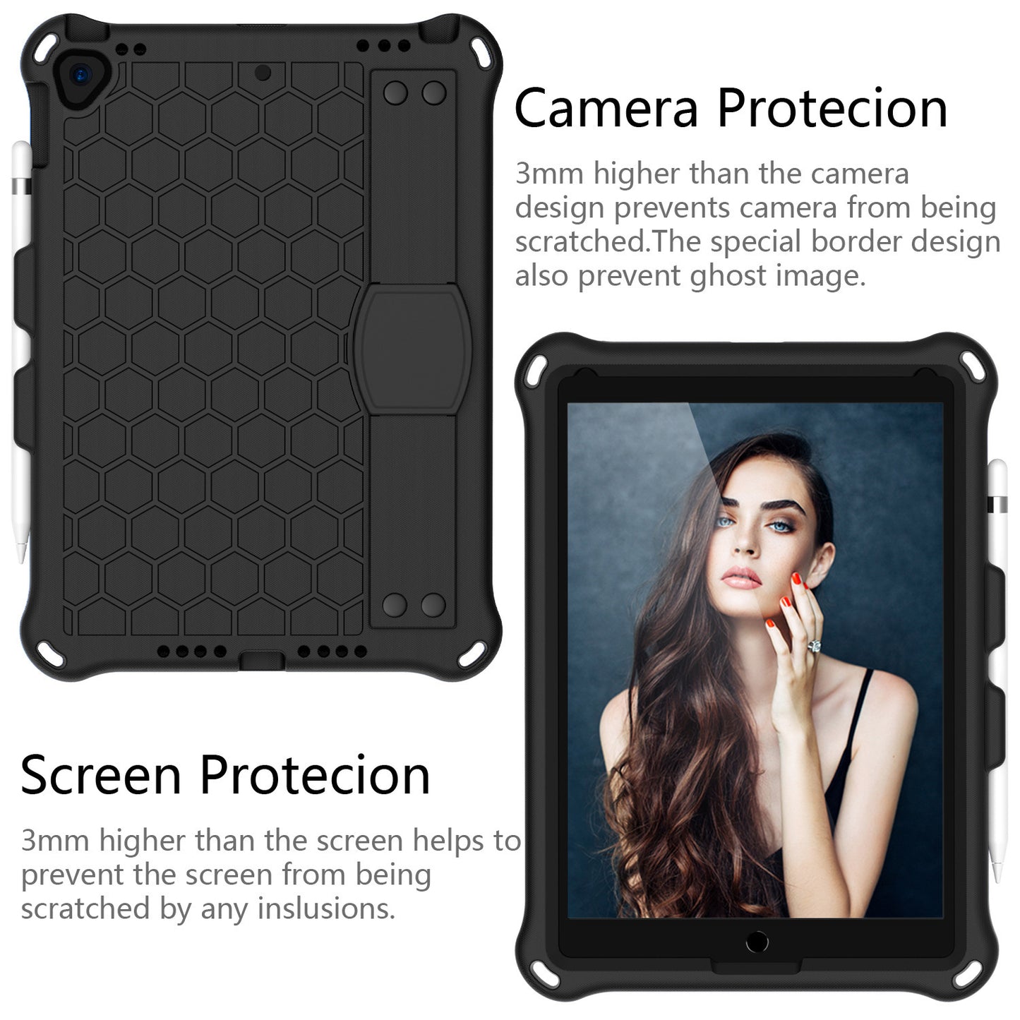 Compatible with Apple, New iPad 10.2 Honeycomb EVA Cover - Enfance-Heureuse