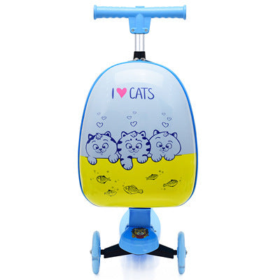 Children's Cute Cartoon Scooter Trolley Case - Enfance-Heureuse