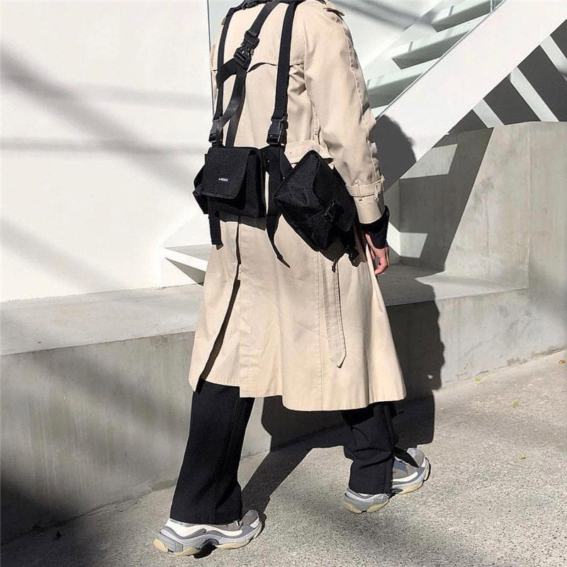 Men Tactical Shoulder Bag Men Tactical Waist Bag Boy Streetwear Functional Waist Packs Waistcoat Male Hip hop Chest Bags 030266 - Enfance-Heureuse