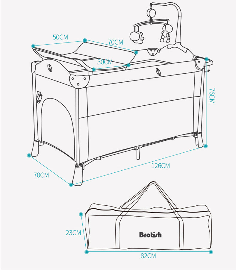 Multifunctional Baby Cot Splicing Large Bed Movable - Enfance-Heureuse