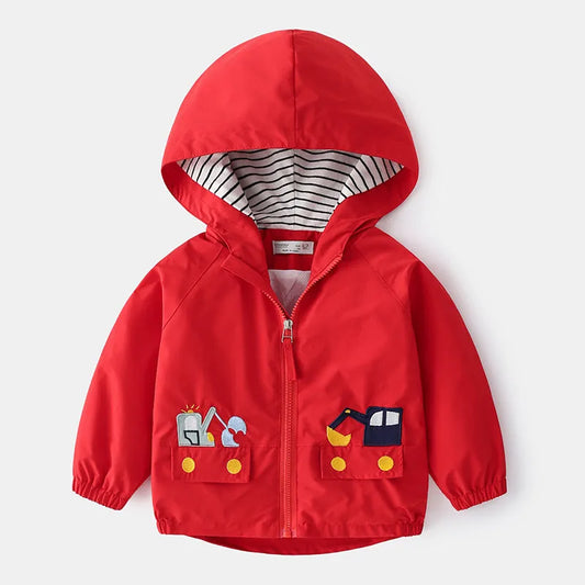 Style occidental dessin animé printemps vêtements garçon veste printemps et automne - Enfance-Heureuse