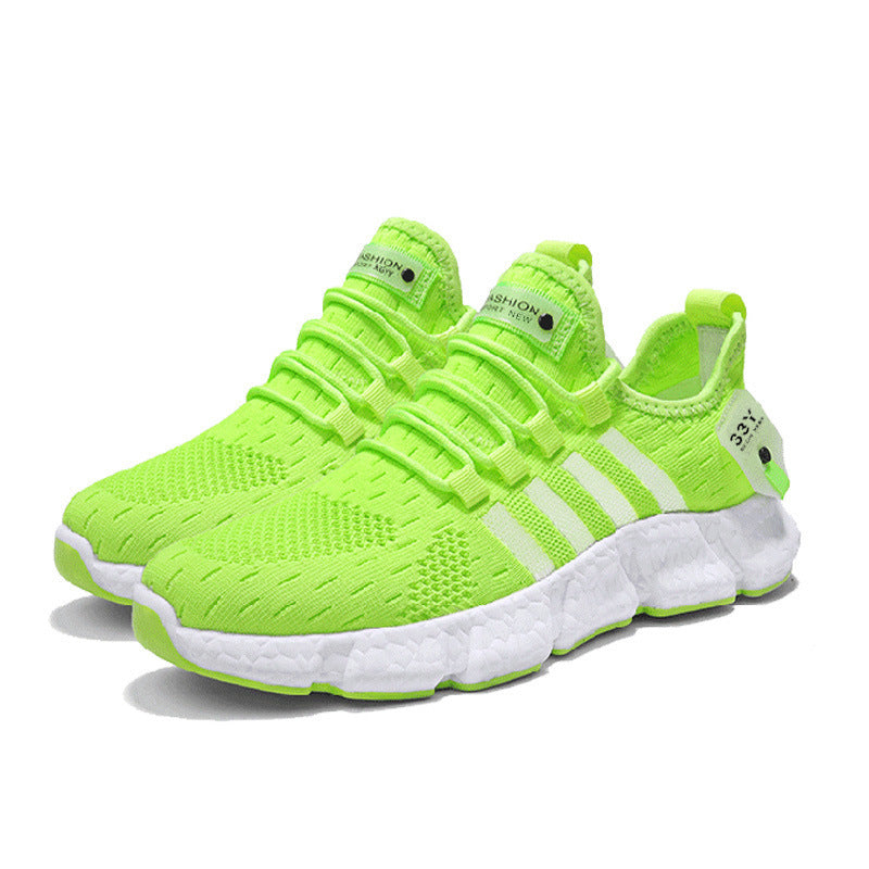 lying Weave Mens Running Shoes Lightweight Popcorn Sneakers Comfortable Walking Sports Shoes Keep Running Casual Shoes - Enfance-Heureuse