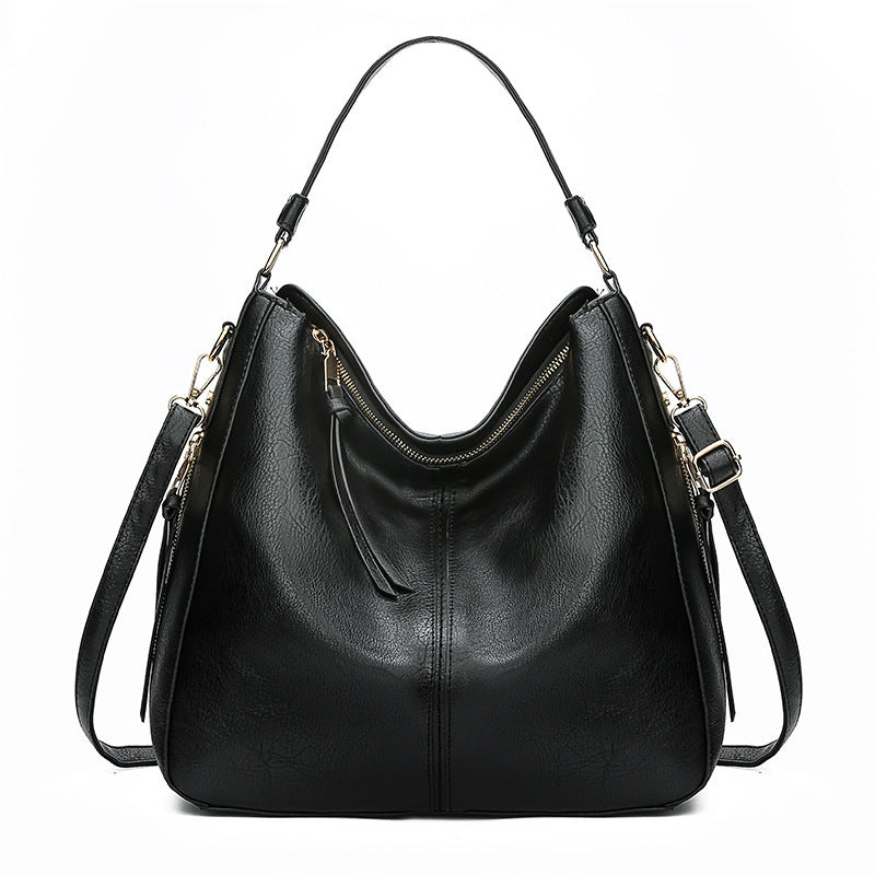 Hobos Zipper Bucket Bags With Adjustable Shoulder-strap Handbags Temperament High Capacity Messenger Shoulder Bag For Women - Enfance-Heureuse