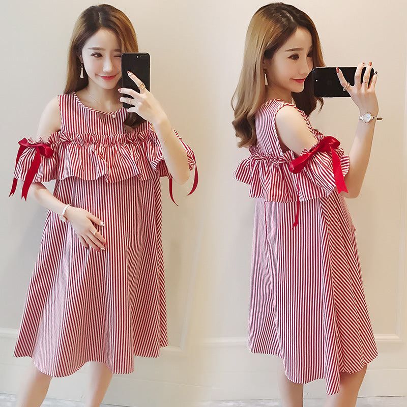 Maternity Dress Summer Dress Maternity Dress Maternity Skirt Maternity Top Maternity Suit Mid-Length Breastfeeding Dress - Enfance-Heureuse