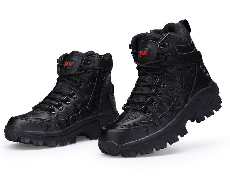 MARSON Men Military Boots Camouflage Non-Slip Combat Tactical Boots Male Breathable Outdoor Climbing Wear-Resisting Mens Shoes - Enfance-Heureuse