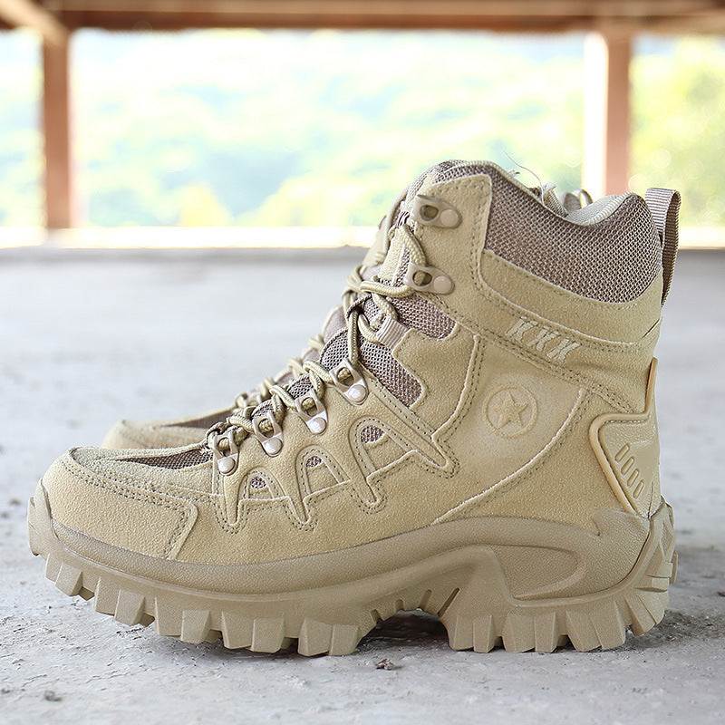 MARSON Men Military Boots Camouflage Non-Slip Combat Tactical Boots Male Breathable Outdoor Climbing Wear-Resisting Mens Shoes - Enfance-Heureuse