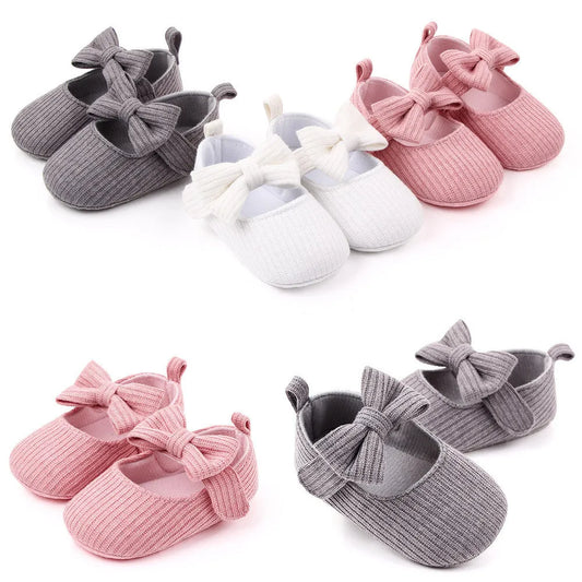 Bowknot De Laine Tricot Bébé Chaussures Mocassins Princesse Chaussures Bébé Chaussures - Enfance-Heureuse