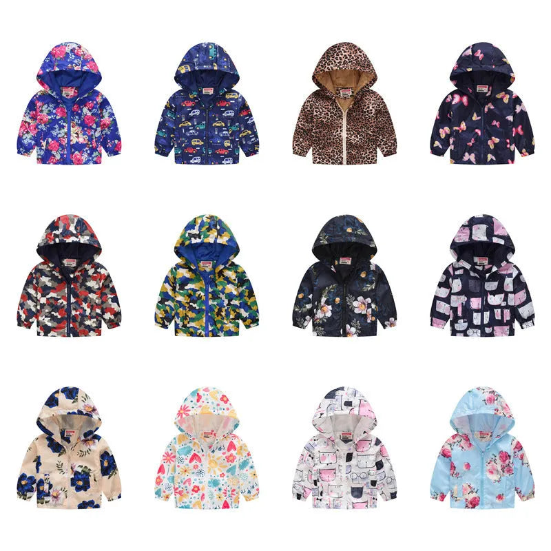 Printemps Et Automne Mince À Capuchon Bébé Mignon Fermeture Éclair Chandail Enfants de Veste - Enfance-Heureuse