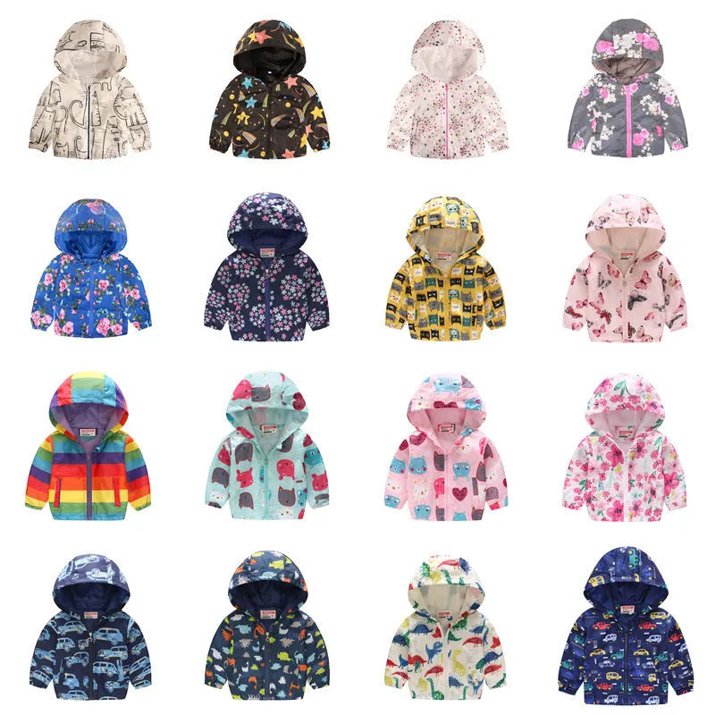 Printemps Et Automne Mince À Capuchon Bébé Mignon Fermeture Éclair Chandail Enfants de Veste - Enfance-Heureuse