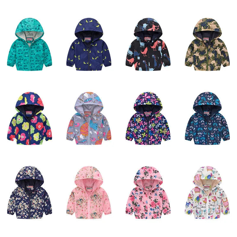 Printemps Et Automne Mince À Capuchon Bébé Mignon Fermeture Éclair Chandail Enfants de Veste - Enfance-Heureuse