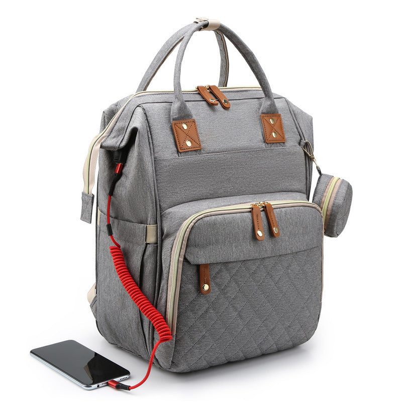 New Mommy Backpack Can Hang Baby Stroller Baby Bag Folding Crib Mommy Bag - Enfance-Heureuse