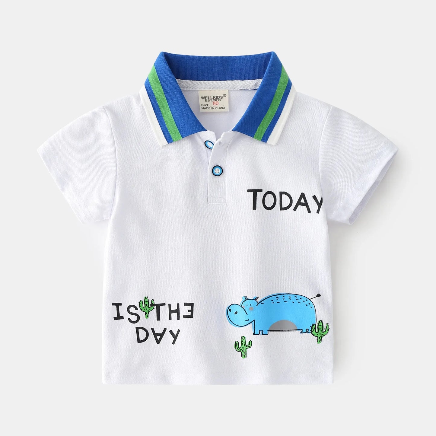 Mode D'été Garçons POLO Coton Tissu Manches Courtes - Enfance-Heureuse