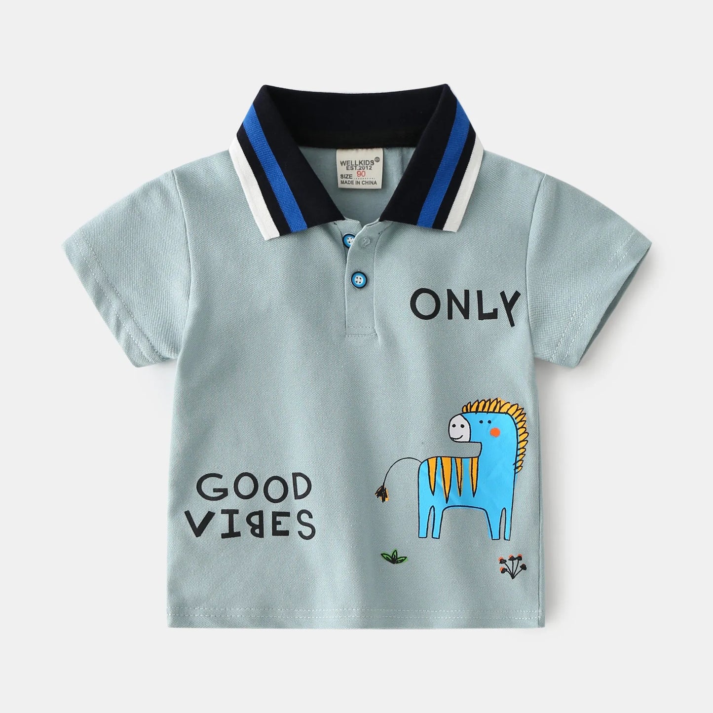 Mode D'été Garçons POLO Coton Tissu Manches Courtes - Enfance-Heureuse
