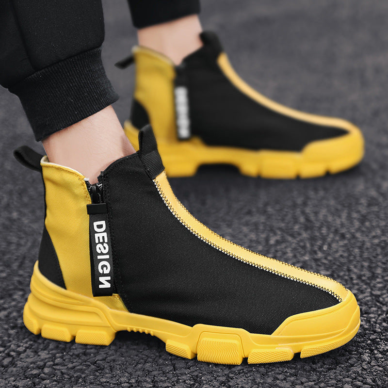 Mens Casual Shoes Sneakers Athletic Leisure Sports Fashion High Top Outdoor Gym - Enfance-Heureuse