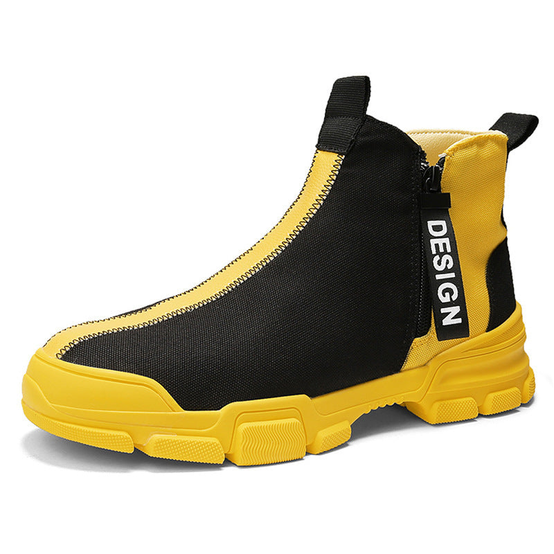 Mens Casual Shoes Sneakers Athletic Leisure Sports Fashion High Top Outdoor Gym - Enfance-Heureuse