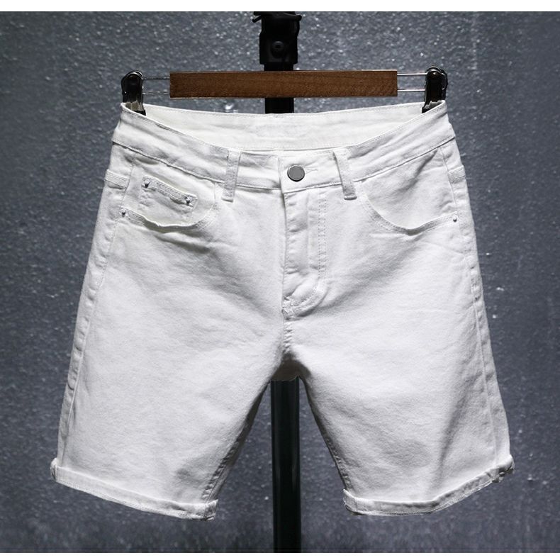 New Arrival Shorts Men Zipper Fly Casual Solid Cotton Summer Hole Elastic Thin Black Mens Homme Boardshorts Beach Regular - Enfance-Heureuse