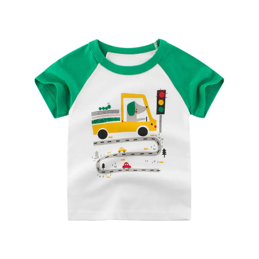 Korean children's short sleeve T-shirt - Enfance-Heureuse