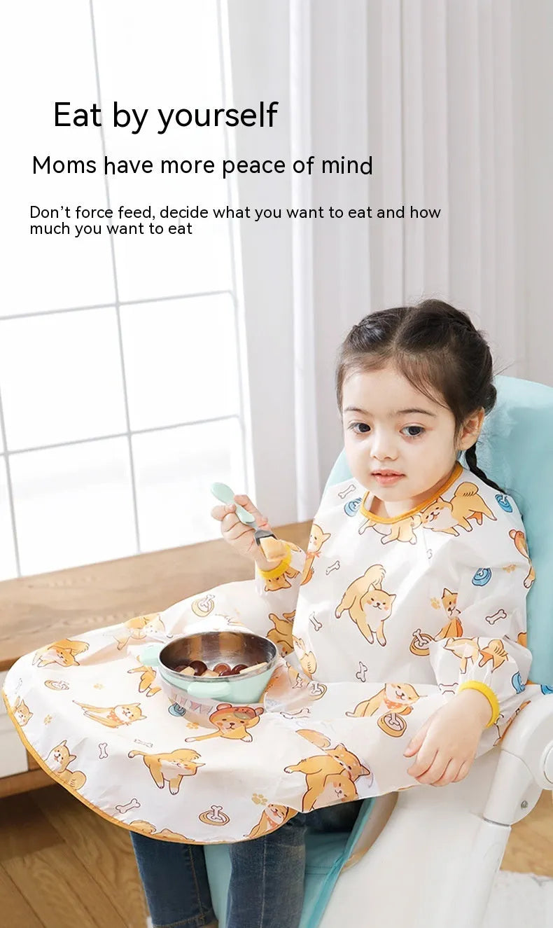 Dining Chair Overclothes Baby Eating Bib Water And Dirt Resistant Baby Food Apron Detachable - Enfance-Heureuse