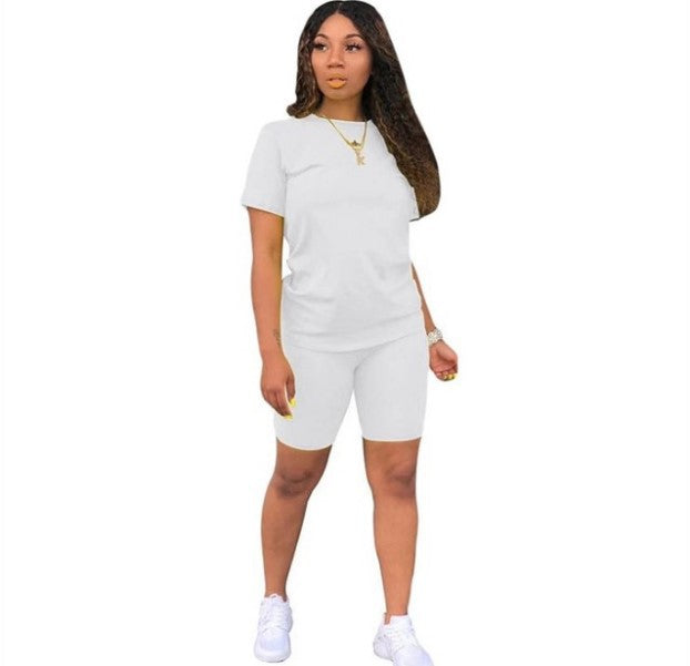 Solid Color Sports Suit Casual Two-piece Suit Women - Enfance-Heureuse
