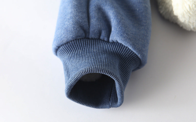 Lamb velvet padded sweatpants - Enfance-Heureuse