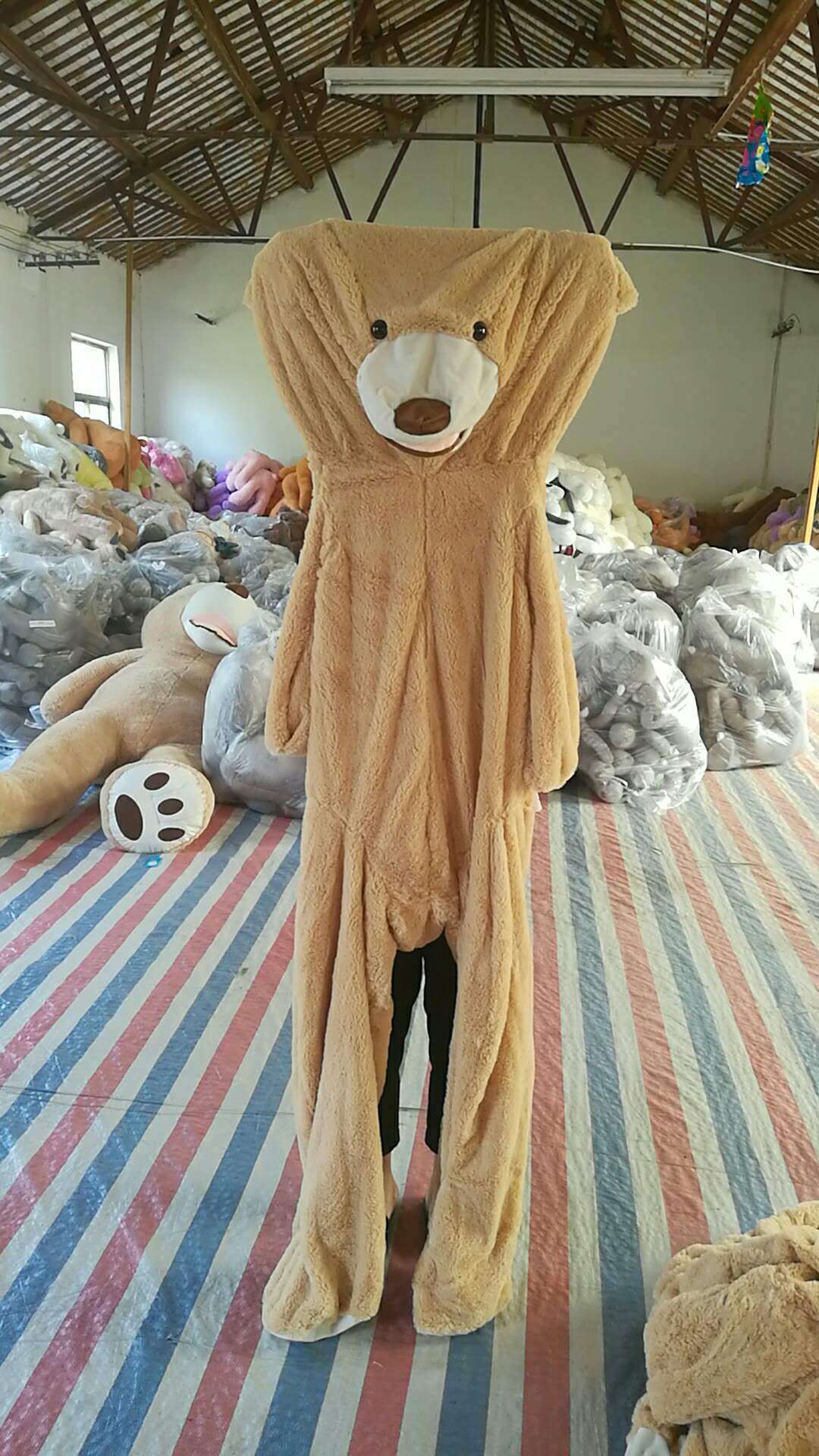 Giant Teddy Bear Plush Toy Huge Soft Toys Leather Shell - Enfance-Heureuse