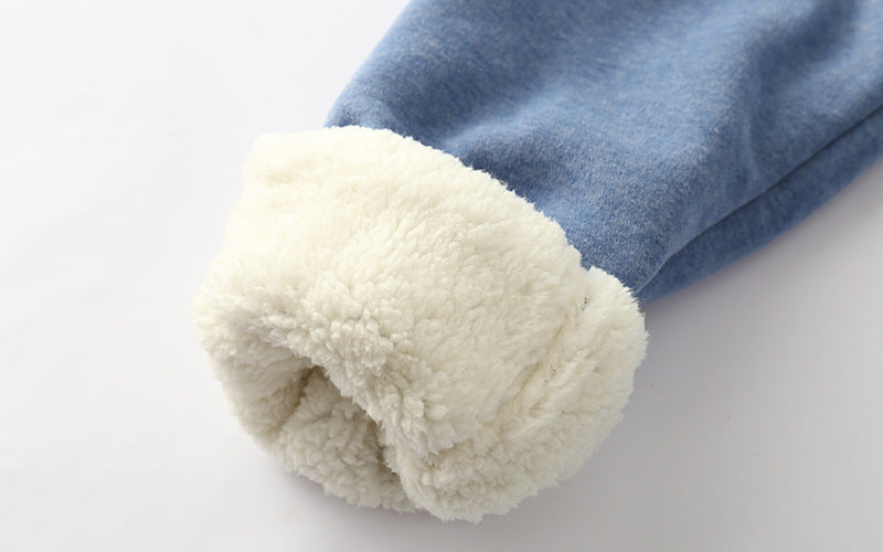 Lamb velvet padded sweatpants - Enfance-Heureuse