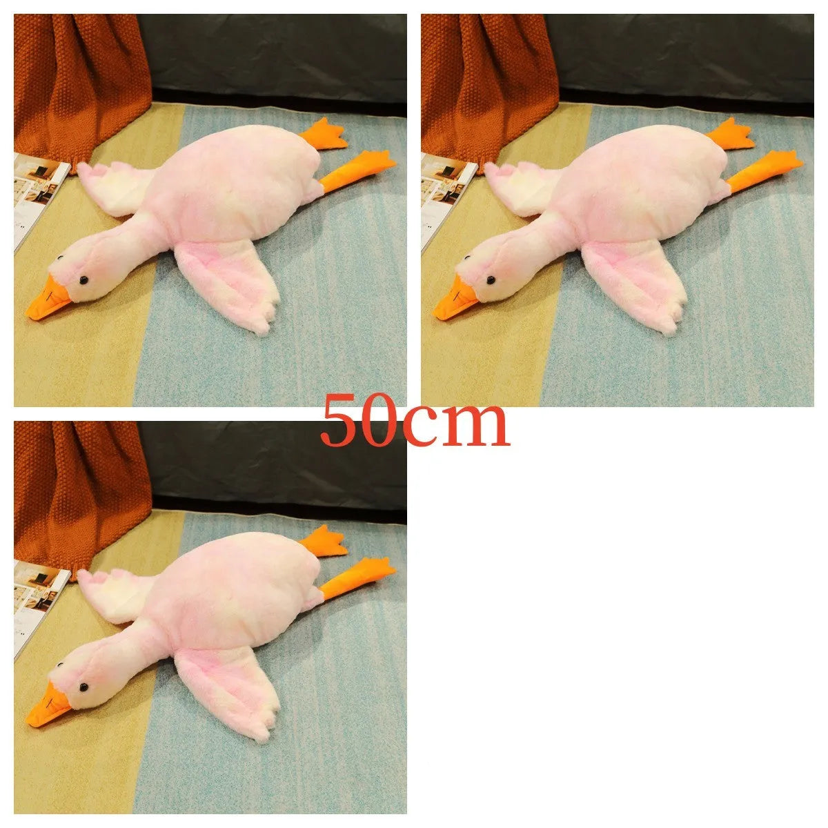 Grand oreiller de poupée d'oie blanche dormir en peluche - Enfance-Heureuse