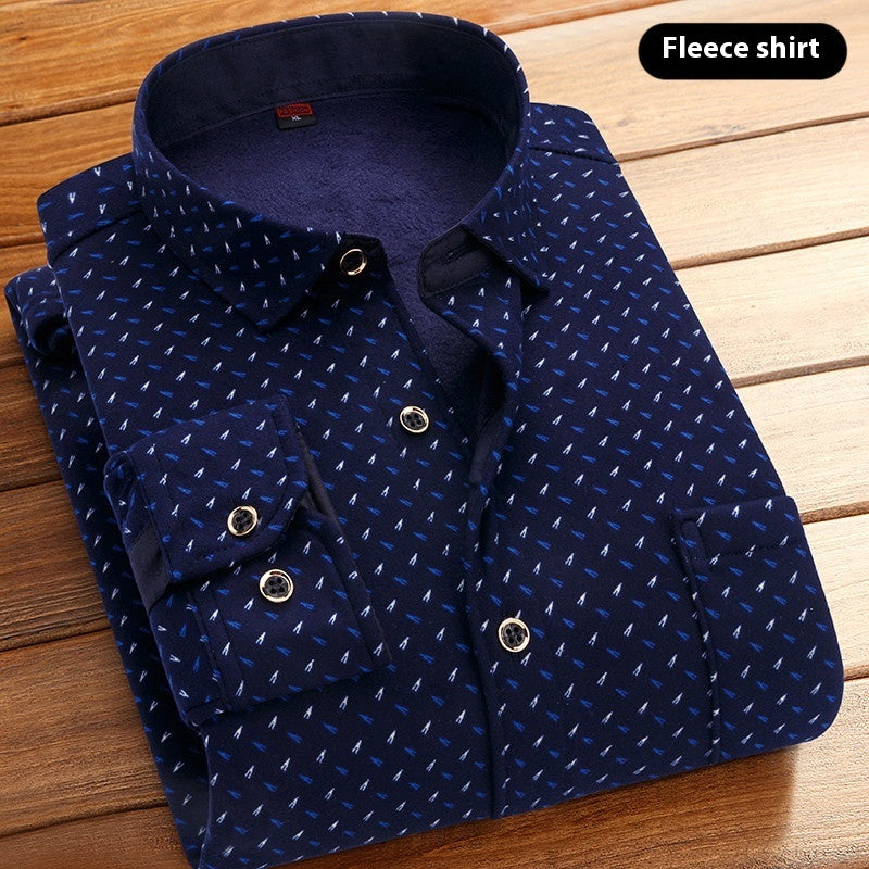 Thickened Velvet Padded Shirt Thermal Plaid - Enfance-Heureuse