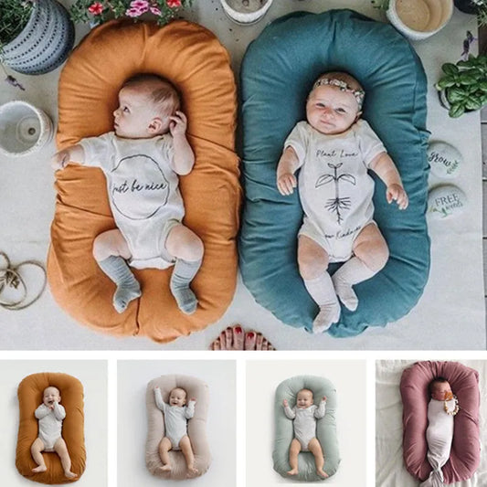 Bébé Nid Lit de bébé Nouveau-Né Bébé Nid Lit Lits D'enfant Infantile Portable Coton Lit Voyage Berceau Coussin - Enfance-Heureuse