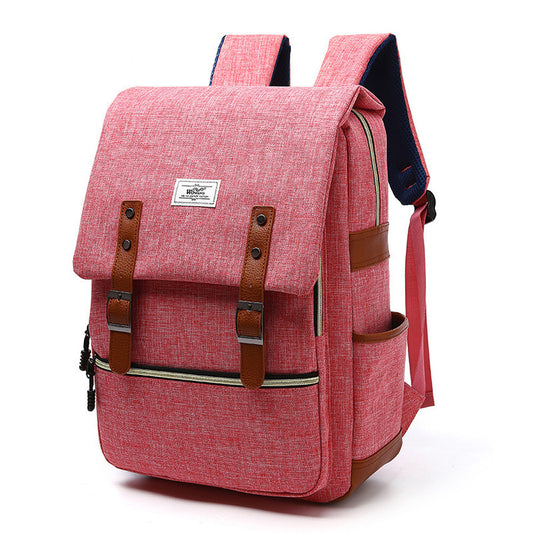 Vintage men women canvas backpacks school bags for teenage girls laptop backpack with USB charging fashion travel - Enfance-Heureuse