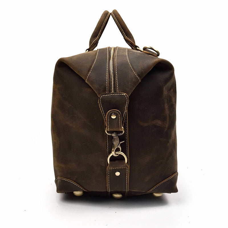 Crazy horse leather large capacity luggage bag - Enfance-Heureuse