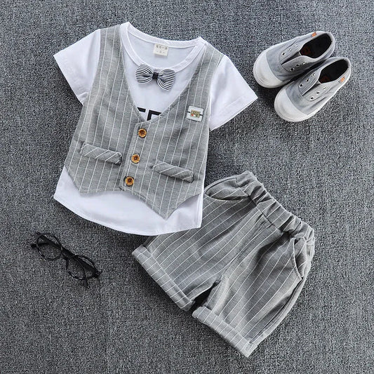 Children's Clothing Vest Short-Sleeved Suit New Summer Children's Children's Suit - Enfance-Heureuse