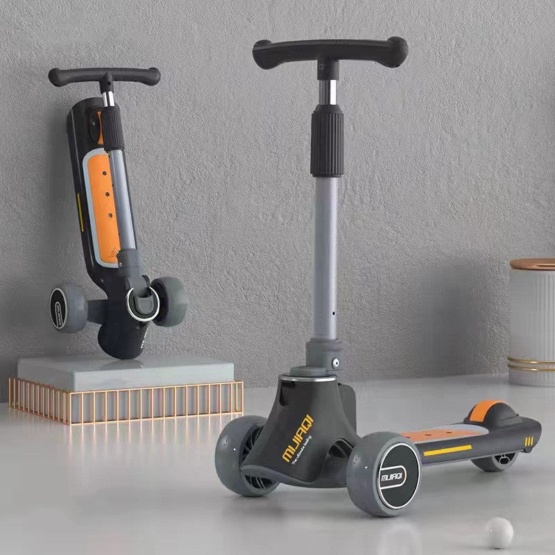 Children's Three-in-one Scooter Can Sit And Slide - Enfance-Heureuse