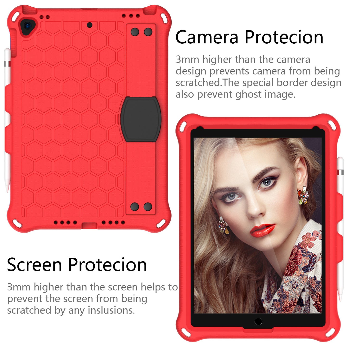 Compatible with Apple, New iPad 10.2 Honeycomb EVA Cover - Enfance-Heureuse