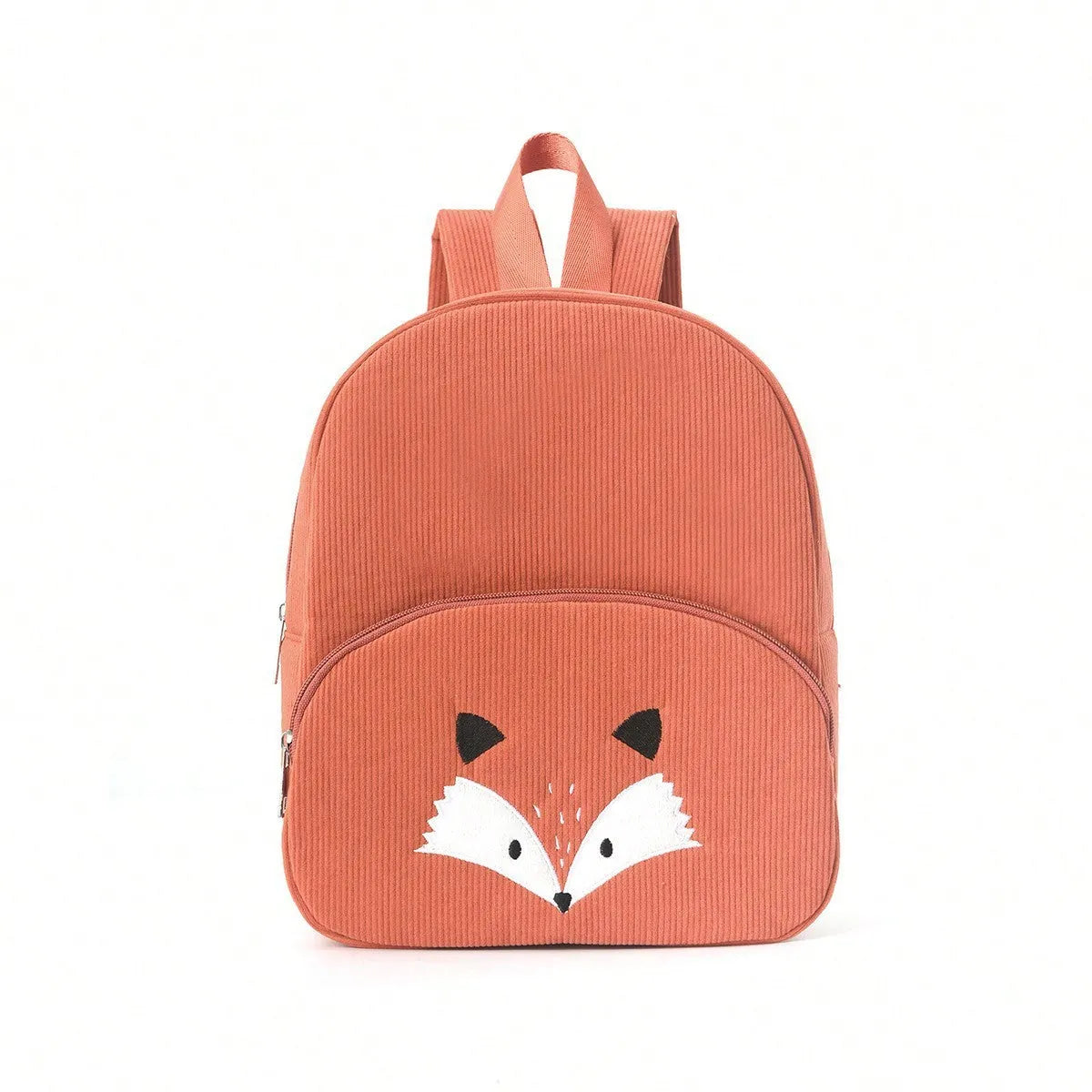 Embroidered Cute Bear Backpack Corduroy - Enfance-Heureuse