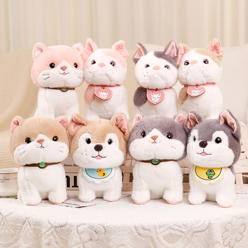 Creative Cute Simulation Cat Fighting Dog Doll Toys - Enfance-Heureuse