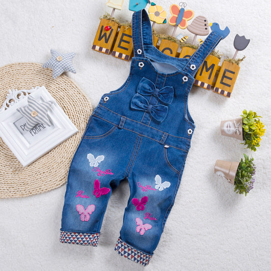 Kids Strap Jeans For Boys And Girls - Enfance-Heureuse