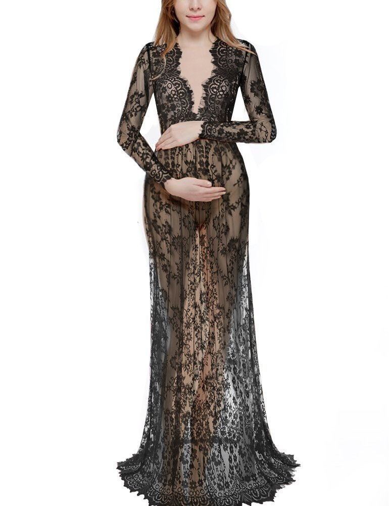 Pregnant Dress Pajamas Lace Maternity Dress Women - Enfance-Heureuse