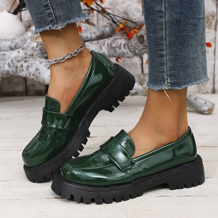 Plus Size Women's Shoes British Style Vintage Leather Shoes - Enfance-Heureuse