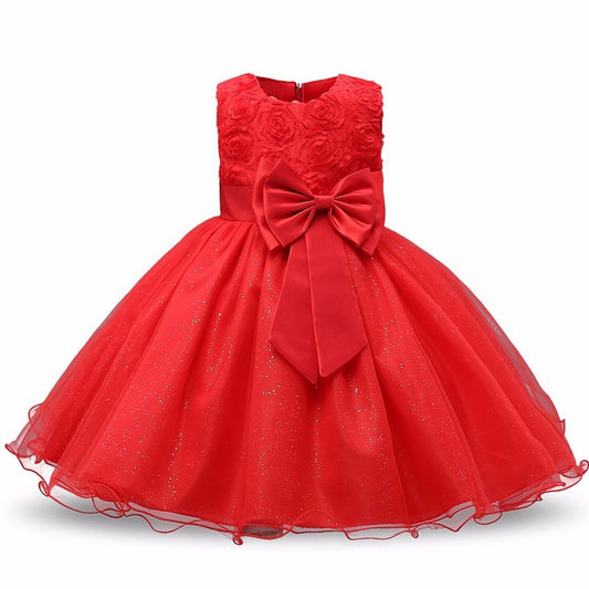 Princess Flower Girl Dress Summer Tutu Wedding Birthday Party Dresses - Enfance-Heureuse