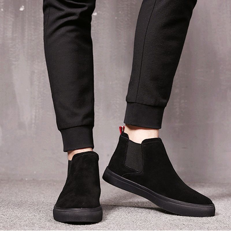 High-top Chelsea Men's Boots Genuine Leather - Enfance-Heureuse