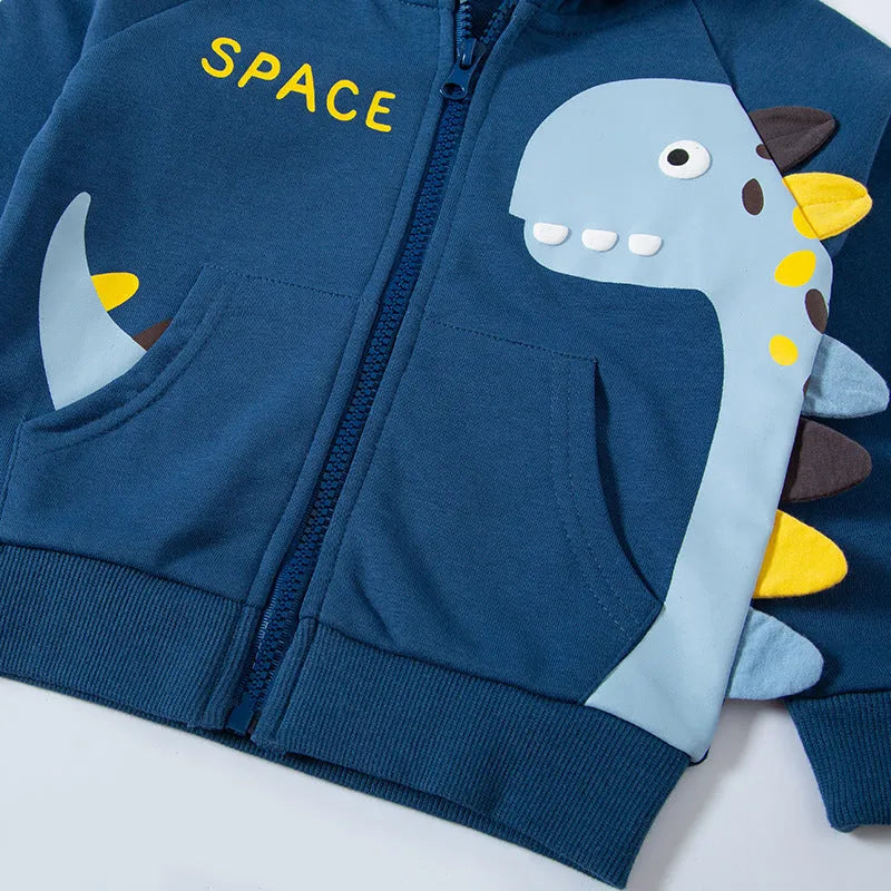 Enfants Automne Vêtements de Dinosaure Caractéristique Manteau Cardigan - Enfance-Heureuse