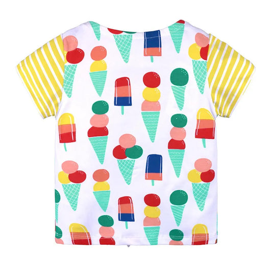 Children's t-shirt round neck print short sleeve - Enfance-Heureuse