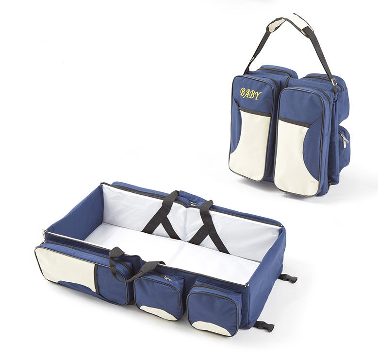 New multi function Mommy bag type baby portable bed folding sleeping basket outdoors baby sleeping baby - Enfance-Heureuse