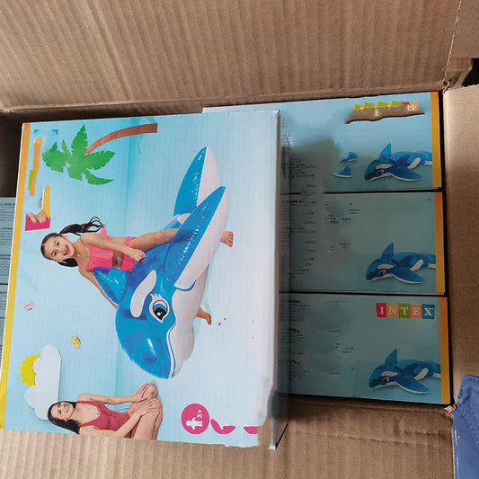 Transparent Blue Whale Ride On Water Toys - Enfance-Heureuse